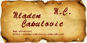 Mladen Capulović vizit kartica